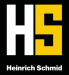 Logo mit den Initialen HS und dem Namen Heinrich Schmid auf schwarzem Hintergrund.