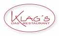 Logo von Klag's Das Restaurant in einem geschwungenen Rahmen.