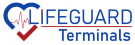 Logo eines Herzens mit EKG-Linie und Häkchen, neben dem Text LIFEGUARD Terminals