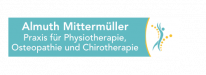 Werbebanner mit dem Namen Almuth Mittermüller und der Aufschrift Praxis für Physiotherapie, Osteopathie und Chiropraphie