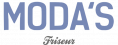 Logo mit dem Schriftzug MODA'S und darunter das Wort Friseur
