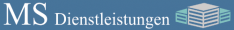 Logo mit dem Text MS Dienstleistungen und einem stilisierten Bürogebäude