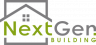 Firmenlogo von NextGen Building, das eine stilisierte Hausgrafik neben dem Firmennamen zeigt.