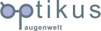Logo eines Unternehmens namens optikus, das mit dem Untertitel augenwelt versehen ist.