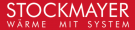 Das Logo des Unternehmens Stockmayer mit dem Schriftzug Warme mit System.