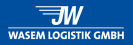 Das Logo von Wasem Logistik GmbH, bestehend aus stilisierten Buchstaben JW und dem Firmennamen.