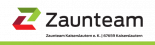 Das Logo des Unternehmens Zaunteam mit einem stilisierten grünen und roten Z und dem Schriftzug.